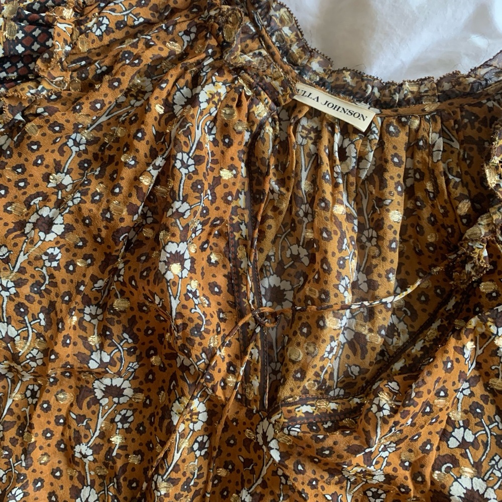 Ulla Johnson silk/metallic top
